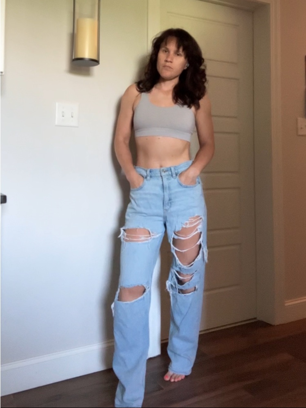American Eagle Outfitters Light Blue Boyfriend Jeans